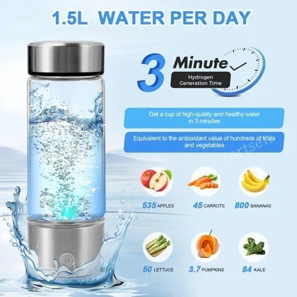 Hydrogen-Rich Water Cup Portable Electric Hydrogen Rich Water Generator Bottle Titanium Quality Filter Healthcare Water Cup USB